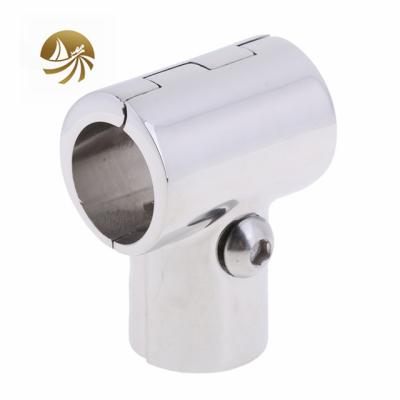 China Stainless Steel Factory Stainless Steel Boat Accessories Precision Tee 90 Split Mirror Marine Hardware Boat /Yacht Polish Casting Fixture for sale