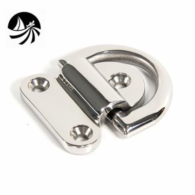 China Strainless Stainless Steel Boat Accessories Marine Hardware Folding Pad Steel Eye For Boat /Yacht Fittings for sale