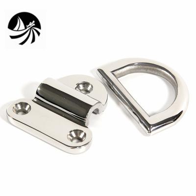 China Strainless Stainless Steel Boat Accessories Marine Hardware Folding Pad Steel Eye For Boat /Yacht Fittings for sale