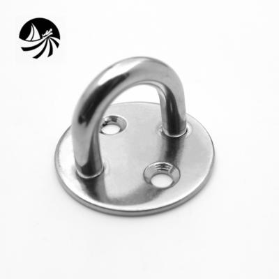 China Welded Steel Fabrication Strainless Boat Accessories Marine Hardware Welded Round Eye Plate For Boat /Yacht Fittings for sale