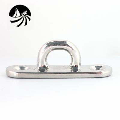 China Polish Steel Boat Accessories Stainless Steel Mirror Strainless Marine Hardware Pad Oblong Eye For Boat /Yacht Fittings for sale