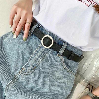 China Korean designer luxury gorgeous luxury version of belt decorative ladies stretch pants student skirt fashion simple and supple full g hole belt for sale