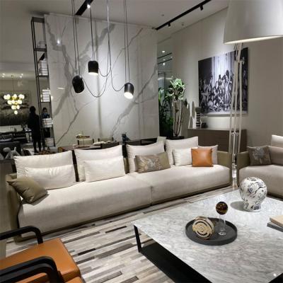 China Italian Furniture Modular Luxury Living Room Leather Sofa Set For Modern Living Room for sale