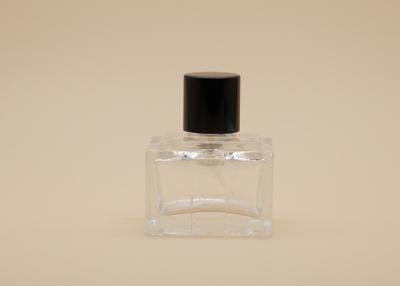 China Heavy Wall Square Glass Perfume Bottles , 50ml Glass Perfume Bottles for sale