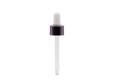 China Aluminum Purple Dropper 18 Mm Essential Oil Pipettes For Skin Care Oil for sale