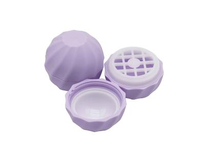 China Purple Egg Shape Lip Balm Tube Plastic Cosmetic Lip Balm Package for sale