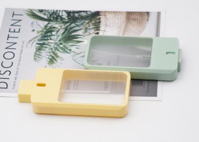 China Yellow Color 38ml Plastic Atomizer Refillable Credit Card Perfume Bottle for sale