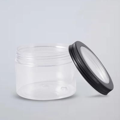 China Skin Care Plastic Transparent Plastic Cream Bottle Pet Food Travel Jar Lid Skylight Opening Cream Aluminum Plastic for sale