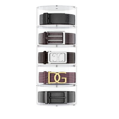 China Home Using Acrylic Jewelry Watch Bands Belt Organizer 5 Layers Storage Rack Case Belt and Display Organizer for sale