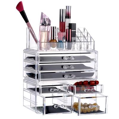 China Products Home Organizer Viable Acrylic Drawer Organizer Makeup Storage Boxes Acrylic Box Transparent for sale