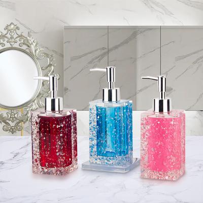 China Perfume Bath Hotel Acrylic Soap Shower Gel Dispenser Shampoo Bottle Hotel Cosmetic Package for sale