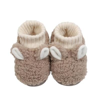 China Printed Custom Design Winter Cartoon Indoor Plush Colorful Children's Cotton Slippers Parent-child Kids Slippers for sale