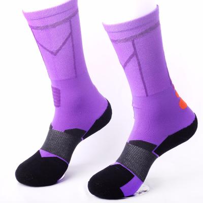 China Custom Made Breathable Mature High Quality Thick Padded Multicolor Sports Basketball Recycling Socks for sale