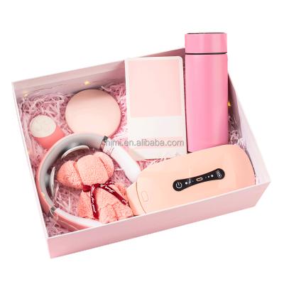 China Agriculture Women Gift Sets Neck Massager Vacuum Flask Eye Massager Eye Womb Hot Belt Flowers Decorative Gift Sets For Women for sale