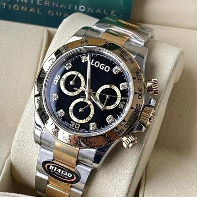 China Automatic date Quartz watch luxury sapphire case Cerachrom bezel illuminated 40mm automatic motion mechanical chronograph watch for sale