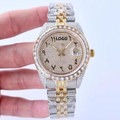 China Automatic date Quartz watch full sky star high-end watch new product stainless steel sapphire rotating ring casual fashion business watch for sale