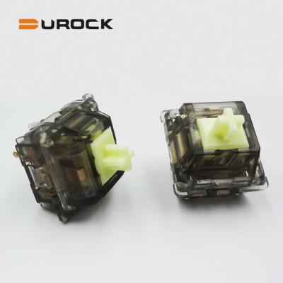 China Keyboard Linear Switch Linear Switches With Spring 67g Gold Plated Cross Stitch 5 Pins Mechanical Switch for sale