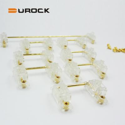 China Keyboard Stabilizers Luxury Transparent Gold Plated Wire Key Top Stabilizers For DIY Mechanical Keyboard Satellite Axis for sale