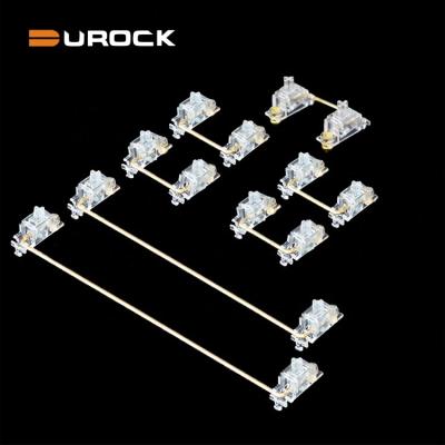 China Transparent Gold Plated PCB Screw-in Mechanical Keyboard Shaft Screw Satellite Stabilizers 2U/6.25U/7U DKS-S1 for sale