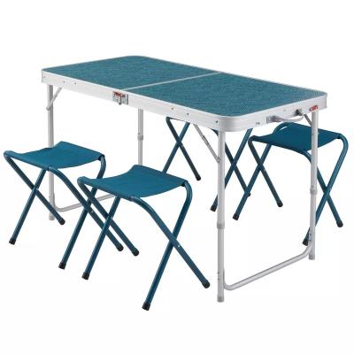 China Outdoor Foldable Camping Barbecue Tables And Chairs Aluminum Foldable Dining Table for sale