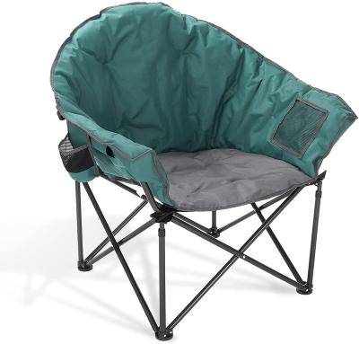 China Factory Wholesale Foldable Unique Design Moon Comfortable Portable Outdoor Chair with Cup Holder and Carry Bag for sale