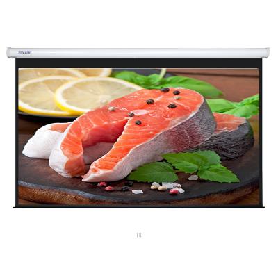 China Wholesale Price 100 Inch 16:9 Format Matte White Electric Motorized Screen With Remote Controller for sale