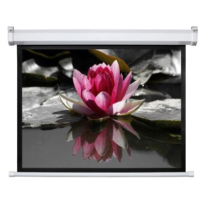 China Savicto Electric High Quality Home Theater 100 Inch Motorized Screen With White Fiberglass Matte Cloth for sale