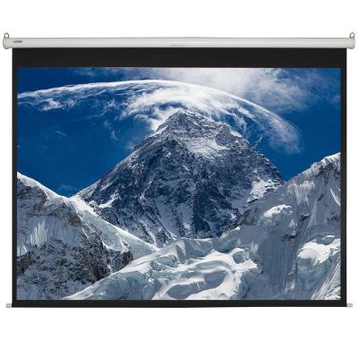 China Savicto Electric High Quality Home Theater 100 Inch Motorized Screen With Long Throw ARL Matte White Chemical Fiber Fabric for sale