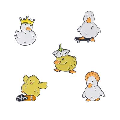 China Europe Duck Soft Enamel Pins Metal Badge Brooch Cute Animal Clothing Accessories For Bag Hat Backpack Jacket for sale