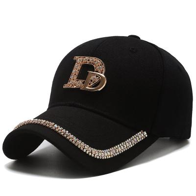 China Fashion D Letter Diamond Rhinestone Caps Hats Custom Hat Sports COMMON Baseball Cap for sale