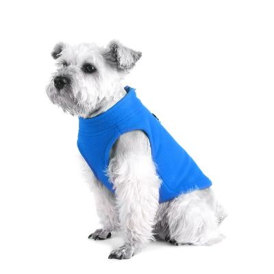 China Amazon Fleece Zipper Pet Viable Warm Clothing Vest Warm Step In Dog Jacket Winter Small Dog Sweater for sale