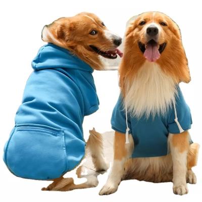 China Sustainable XS~5XL Custom Winter Luxury Pet Clothes Roupa Cachorro Mans Warm White Big Dog Hoodie for sale