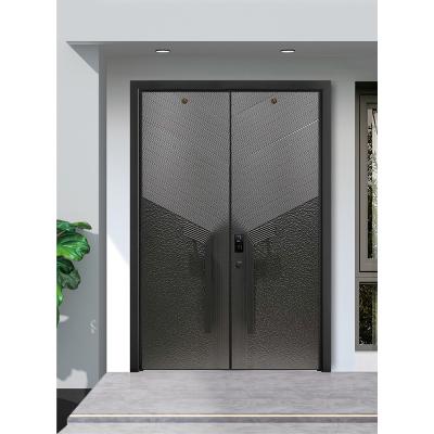 China Modern Stainless Steel Entrance Door Exterior Door Smart Lock Front Door For House Gate for sale