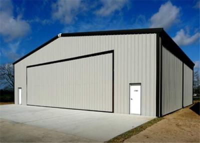 China Flexible Design Prefab Aircraft Hangars , Sandwich Panel Steel Airplane Hangar for sale