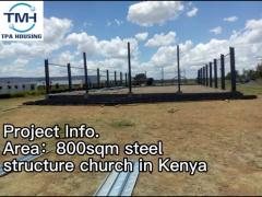 H Beam Light Steel Structure Building Painting For Church