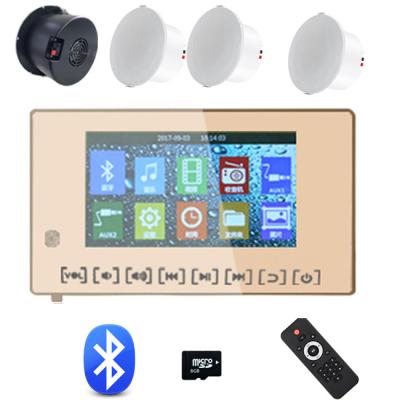 China Supports Blue-tooth Mini 146 Wall amplifier controller comes with 4 X6 premium ceiling speakers, Blue tooth, and TF card speaker sound system for sale