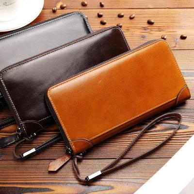 China Wholesale 2018 Newest China NATIONAL Manufacturer Premium Leather Man Wallet Brand With Strap Good Quality for sale