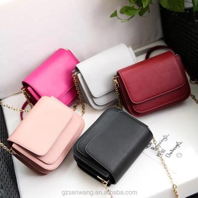 China Hot Selling Leather Cheap Leisure Ladies Shouder Bag Vintage PU Messenger Bags For Women for sale