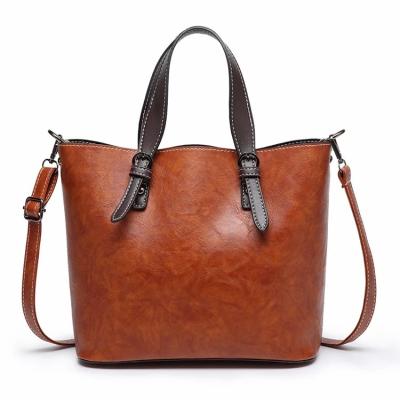 China Waterproof Fashion Women Genuine Leather Handbag for sale