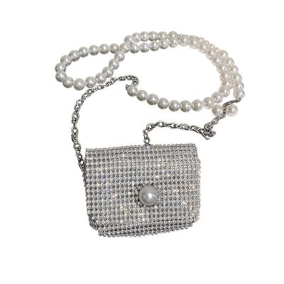 China Lady Wallet Handbag Two-Way High Quality Necklace Luxury Retro Bling Bling Satchel Modern Use For Elegant Party Women for sale