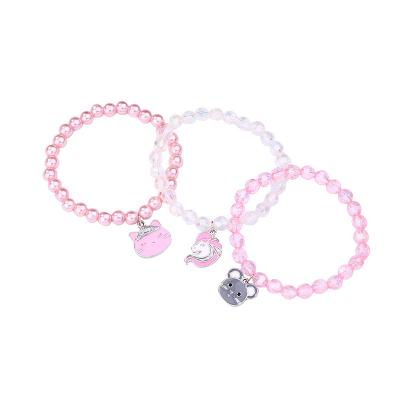 China Retro Fashion Boho Ethnic Handmade Bohemian Cat And Unicorn Charm Acrylic High Quality Bead Bracelet Bangles for sale