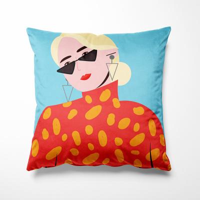 China Girls Plush Waterproof Square Cushion Cover Decorative Pillow Cover for sale