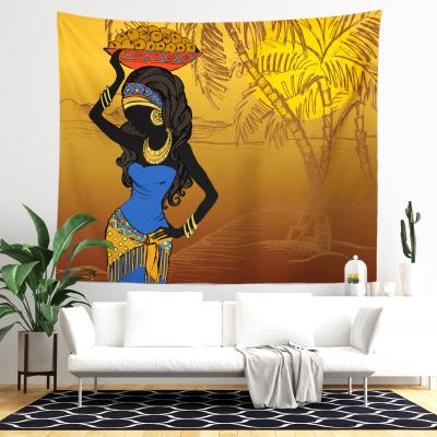 China African 100% Polyester Color Women Tapestry Wall Hanging for sale