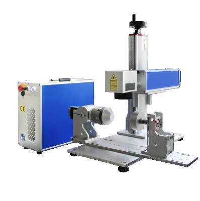 China Laser Marking Aftermarket Warranty 20w 30w 50w Fiber Laser Marking Machine With Customized Pen Conveyor Belt for sale