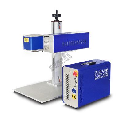 China Laser CO2 laser marking machine for eggshell wooden box crate laser marking machine DAVI Synard 30W 60W for sale