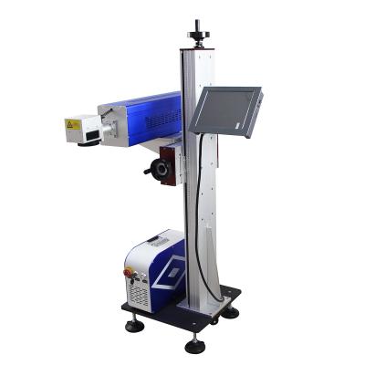 China DAVI Synrad 30W 60W fiber laser metal marking machine portable small CO2 flight laser marking machine engraving machine for sale