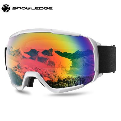 China Wholesale Outdoor Snow Ski Goggles OTG Ski Goggles Anti Fog Snowboarding Snowledge 195A Ski Goggles Snowledge 195A for sale