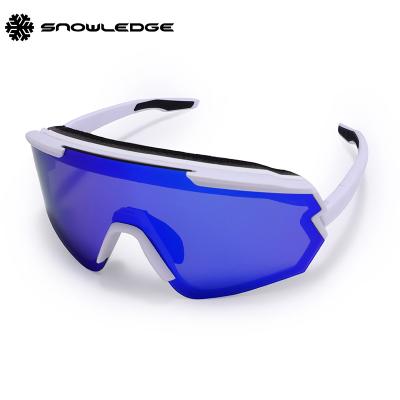 China Best Interchange Lens Snowledge 500B Fast Cycling Sunglasses With Interchangeable 5 Lens Polarized 100% UV Protection Logo Sport Custom Lenses for sale