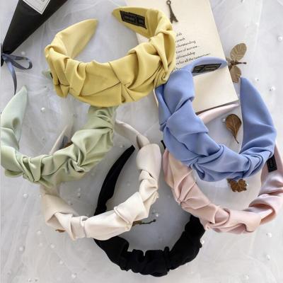 China Good Quality Women Headband Hair Accessories Flower Headband Wide Side Casual Soft Circle Hairband Popular for sale