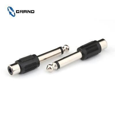 China audio & 6.35 mono video plug to rca audio jack adapter and connector for sale